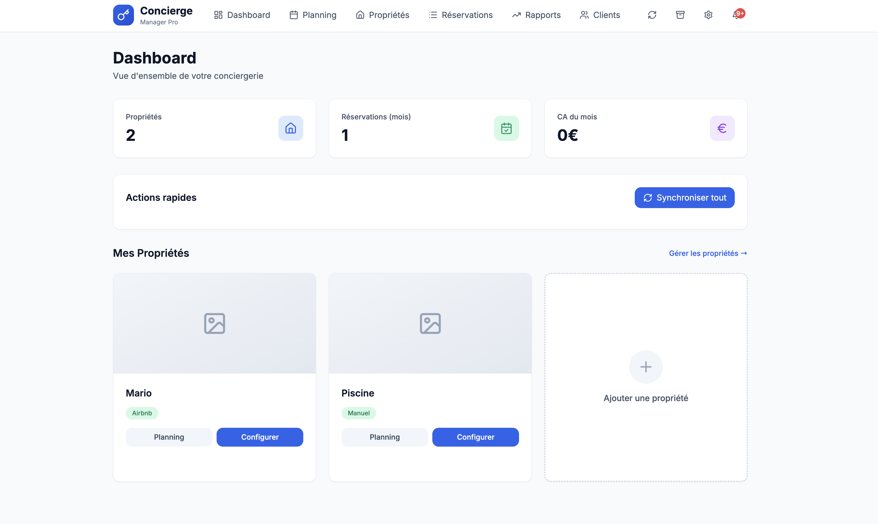 Channel Manager Dashboard